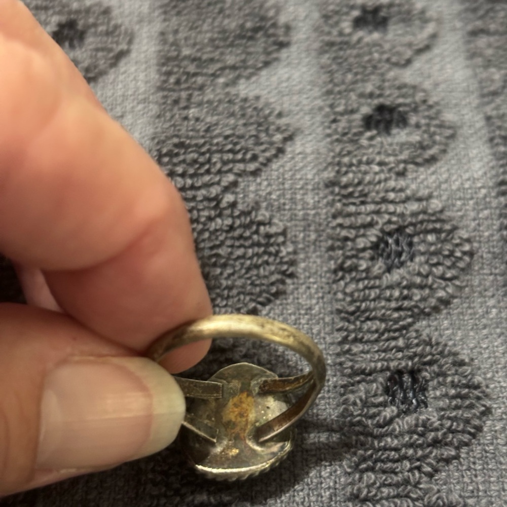 Turquoise Gemstone Silver Ring Native American - image 4